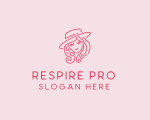 Pretty Hat Lady logo design