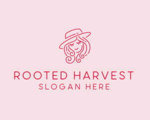 Pretty Hat Lady logo design