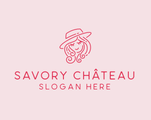 Pretty Hat Lady logo design