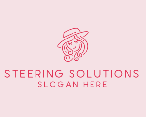 Pretty Hat Lady logo design