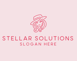 Pretty Hat Lady logo design