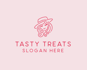 Pretty Hat Lady logo design