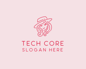 Pretty Hat Lady logo design