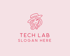 Pretty Hat Lady logo design