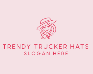 Pretty Hat Lady logo design