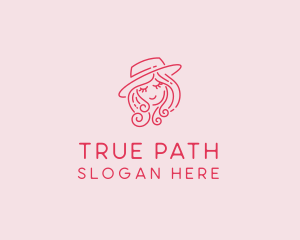 Pretty Hat Lady logo design