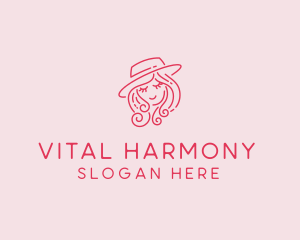 Pretty Hat Lady logo design