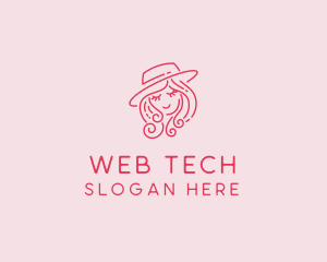 Pretty Hat Lady logo design