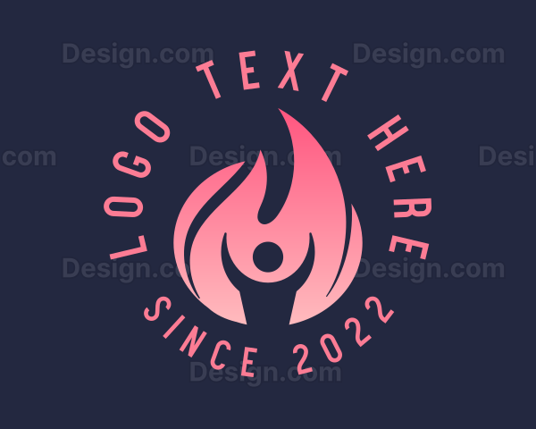 Trainer Fitness Flame Logo