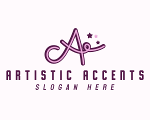 Star Letter A logo design