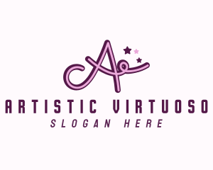 Star Letter A logo design