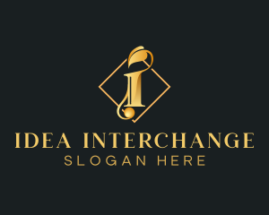 Premium Luxury Letter I logo design