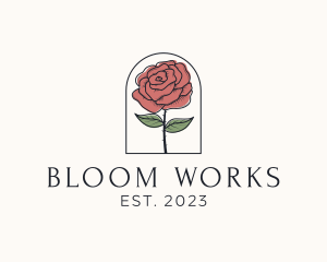 Rose Flower Garden logo design