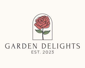 Rose Flower Garden logo design