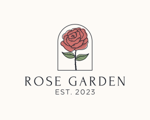 Rose Flower Garden logo design