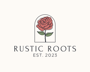 Rose Flower Garden logo design