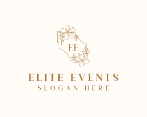 Floral Wedding Event logo design