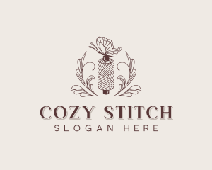 Butterfly Sewing Embroidery logo design