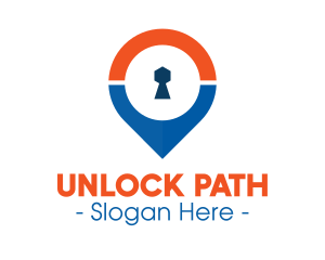 Keyhole GPS Pin logo design