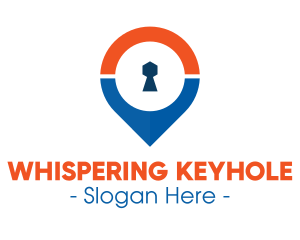 Keyhole GPS Pin logo design