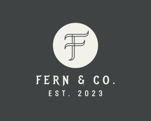 Elegant Gray Letter F logo design