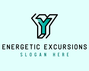 Startup Business Outline Letter Y logo design