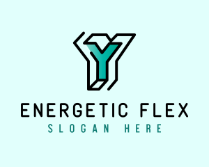 Startup Business Outline Letter Y logo design