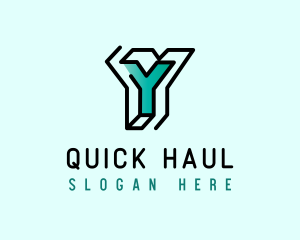 Startup Business Outline Letter Y logo design