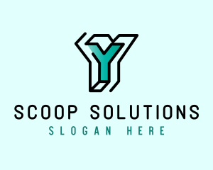 Startup Business Outline Letter Y logo design