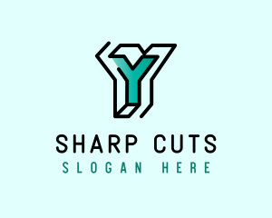 Startup Business Outline Letter Y logo design