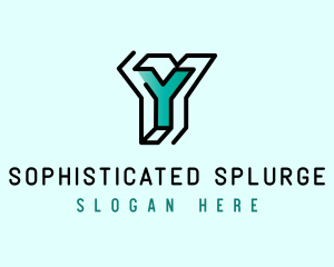 Startup Business Outline Letter Y logo design