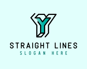 Startup Business Outline Letter Y logo
