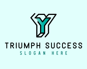 Startup Business Outline Letter Y logo design