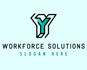 Startup Business Outline Letter Y logo design