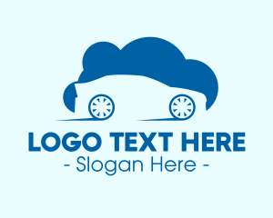 Hybrid - Blue Car Cloud logo design