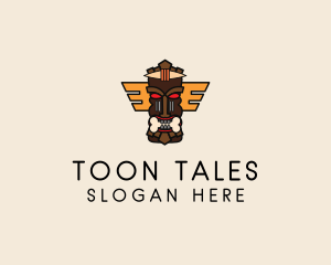 Traditional Tiki Statue logo design