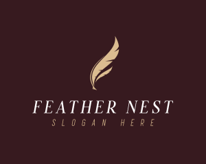 Feather Writer Author logo design