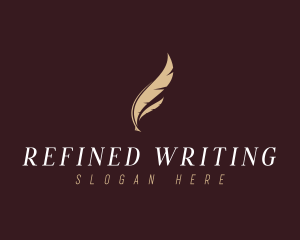 Feather Writer Author logo design