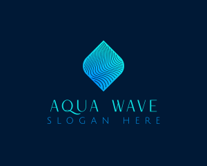 Water Ripple Waves logo design