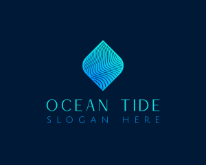 Water Ripple Waves logo design