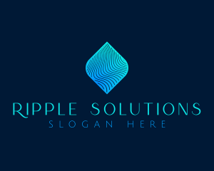 Water Ripple Waves logo design