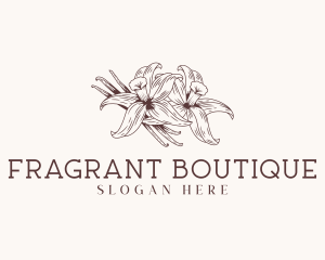 Botanical Vanilla Flower logo