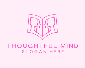 Minimalist Psychology Book logo design