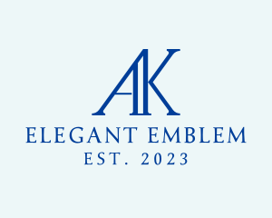 Letter AK Monogram logo