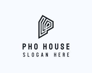 House Property Letter P logo design