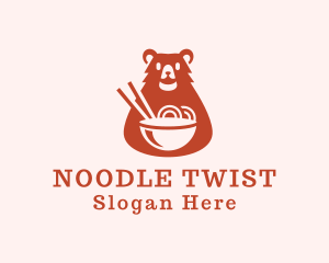 Bear Ramen Noodles logo design