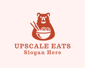 Bear Ramen Noodles logo design