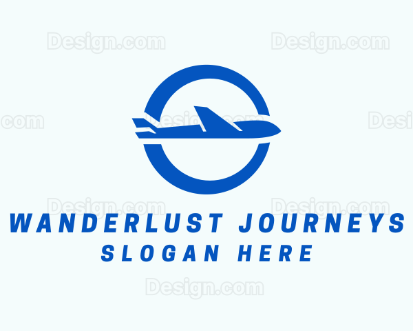 Blue Airplane Logistics Logo