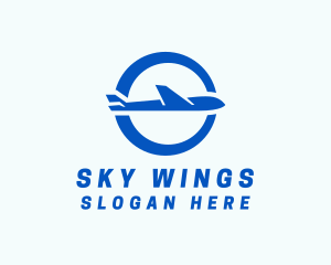 Blue Airplane Logistics logo design