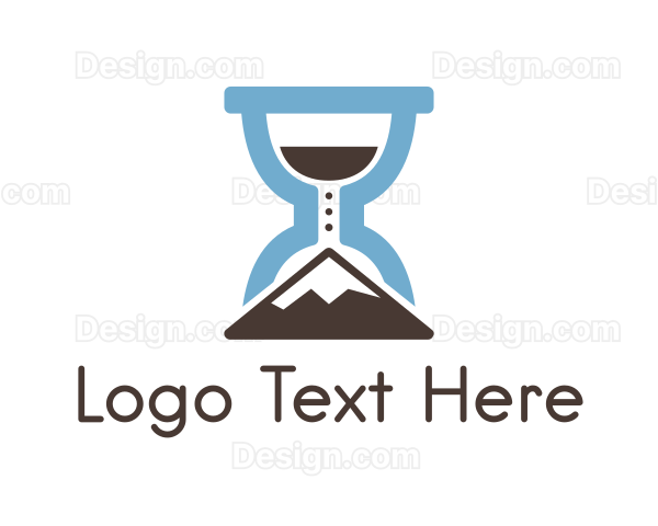 Mountain Hourglass Time Logo